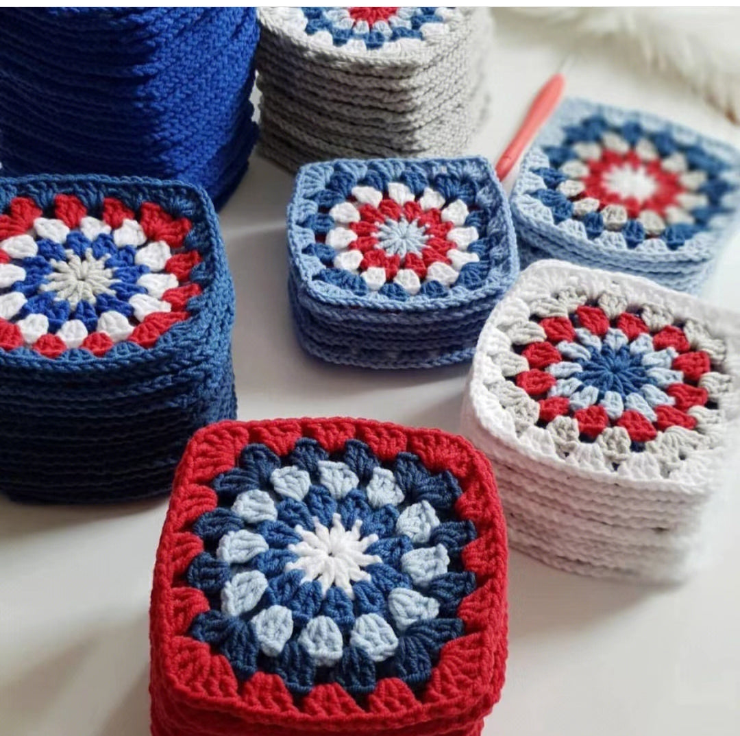Classic Granny Square Crochet pattern--Granny square bag--Granny square blanket