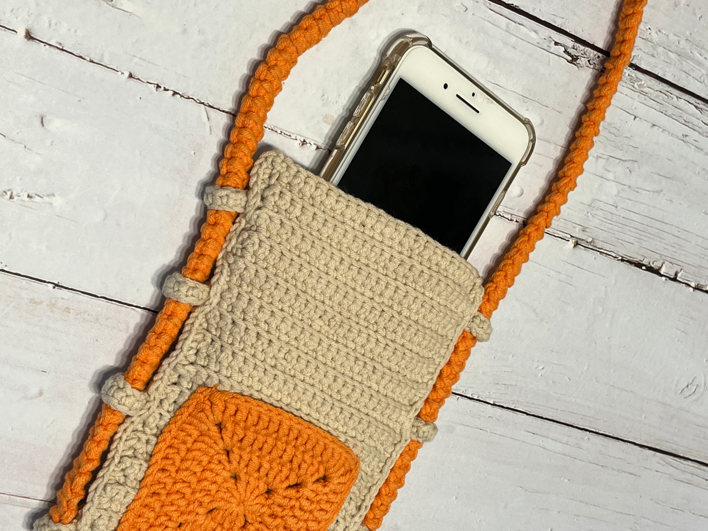 Handmade Crochet Phone Bag, Crochet Cross Body phone bag, handmade gift