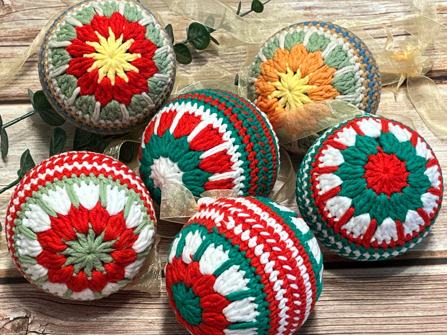 Christmas Ball crochet pattern, crochet Christmas Ball Decorations pattern