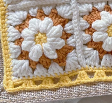 Daisy Granny Square Crochet Pattern-crochet pattern for bag-crochet pattern for beginner-3D Flower Crochet pattern-crochet blanket pattern