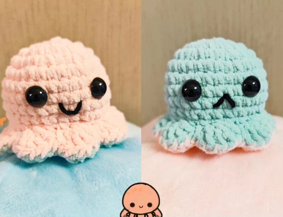 Reversible Octopus crochet pattern--amigurumi crochet pattern