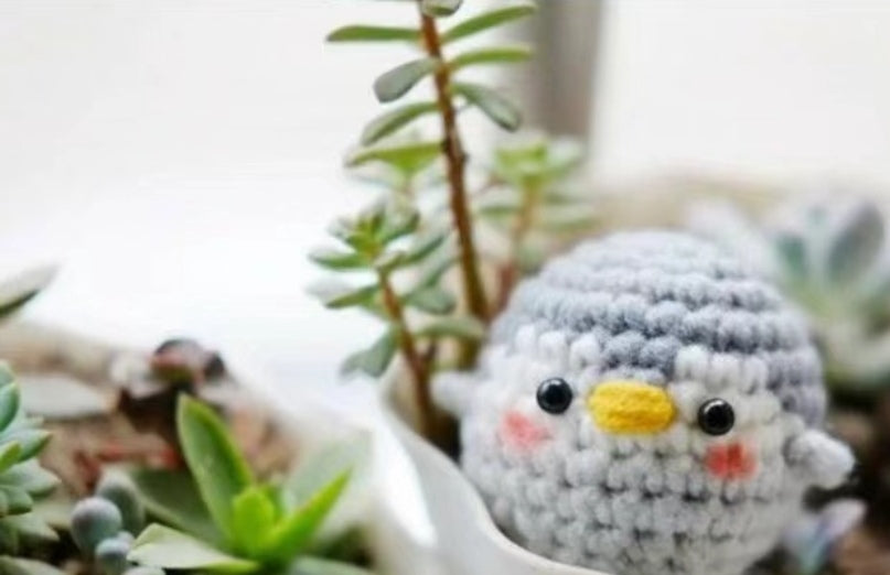 Cute Penguin car hanging, Penguin crochet Keychain, handmade gift