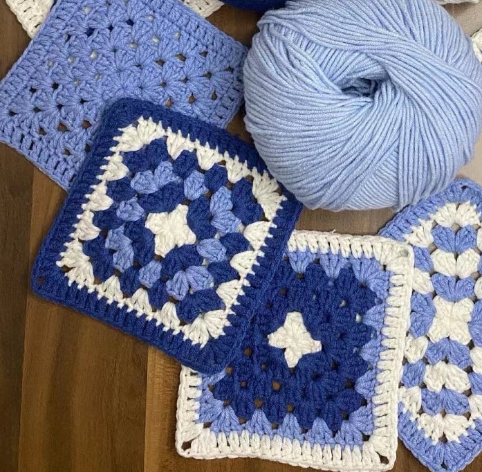Classic Granny Square Crochet patternII--Granny square bag--Granny square blanket