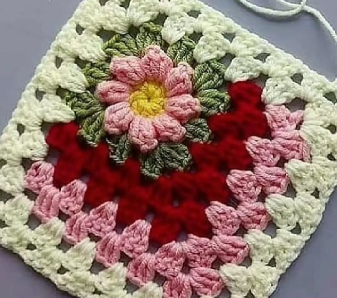 Classic Daisy Granny Square Crochet Pattern-crochet pattern for bag-crochet pattern for beginner-3D Flower Crochet pattern-crochet blanket pattern