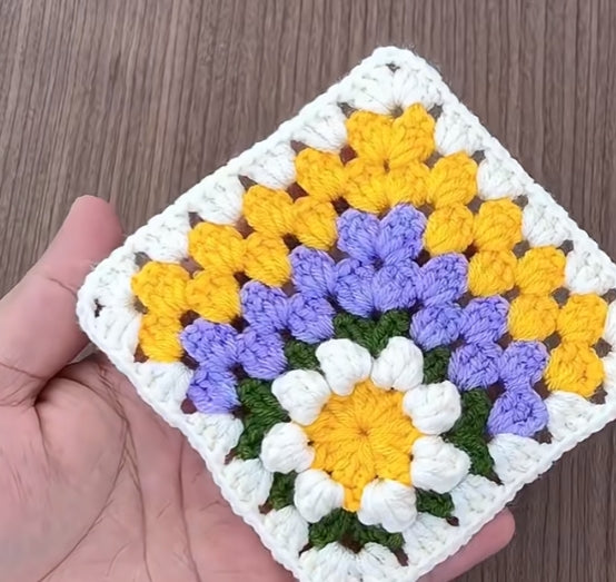 Classic Daisy Granny Square Crochet Pattern-crochet pattern for bag-crochet pattern for beginner-3D Flower Crochet pattern-crochet blanket pattern