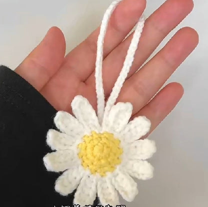 Daisy Decor Crochet pattern--bag decor--car decor--home decor