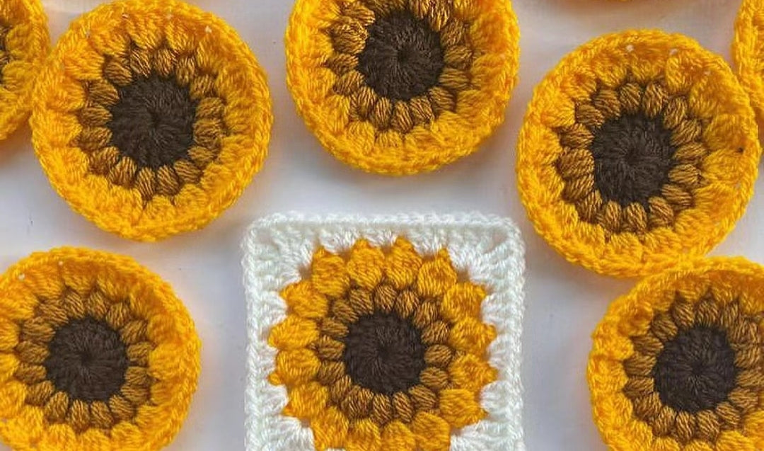 Sunflower Granny Square Crochet Pattern--Amigurumi crochet pattern for bag--crochet pattern for beginner