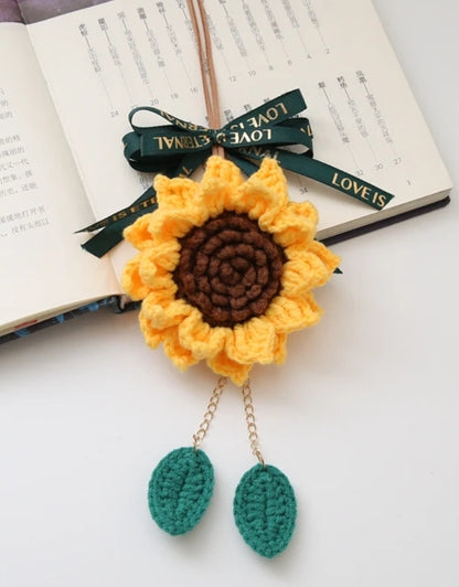 Flower Decor Crochet Patterns bundle 2 in 1-Lily of the Valley crochet pattern-Sunflower Crochet Pattern-Flower hanging decor