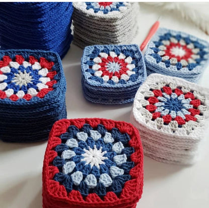 Classic Granny Square Crochet pattern--Granny square bag--Granny square blanket