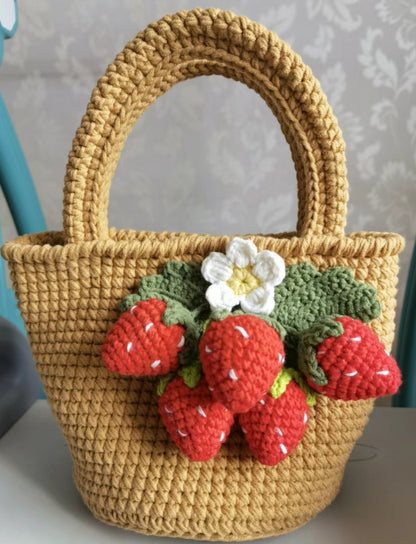 strawberry bag crochet pattern--crochet amigurumi--bag crochet pattern