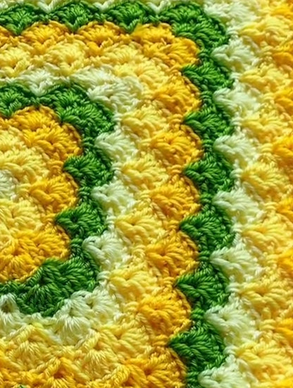 Crochet Granny Square Blanket Pattern--Crochet Flower Granny Square Blanket--Crochet Couch Blanket
