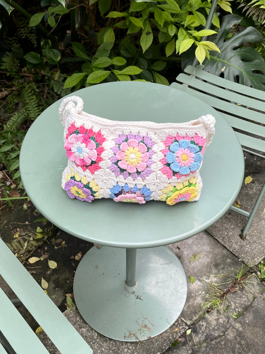 Crochet 3D Flower crossbody Bag,Handmade flowers Bag, crochet purse crossbody bags, finished product, gift for her