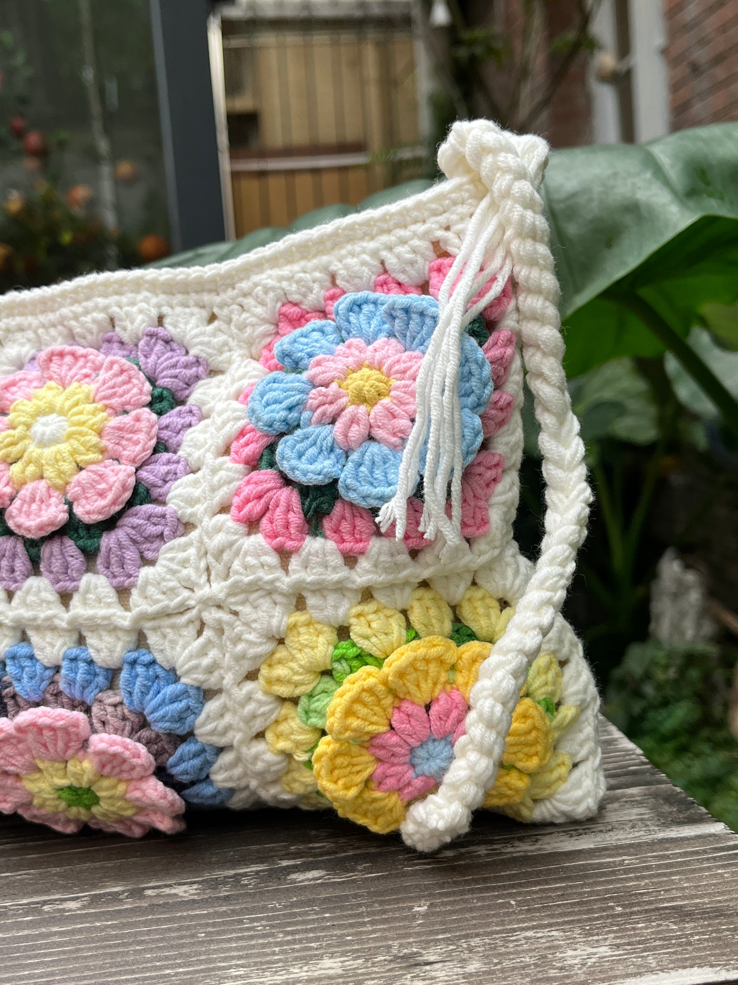 Crochet 3D Flower crossbody Bag,Handmade flowers Bag, crochet purse crossbody bags, finished product, gift for her