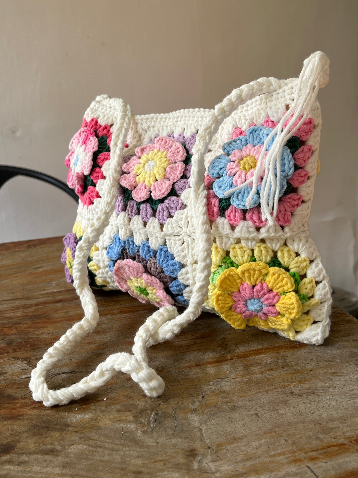 Crochet 3D Flower crossbody Bag,Handmade flowers Bag, crochet purse crossbody bags, finished product, gift for her