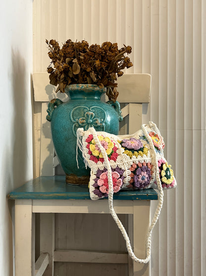 Crochet 3D Flower crossbody Bag,Handmade flowers Bag, crochet purse crossbody bags, finished product, gift for her