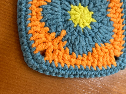 Cute Crochet Flower Headphone Bag, Crochet Phone Bag, Accessory Small Purse,  change pouch, handmade gift