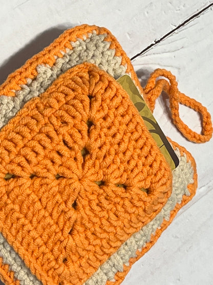 Crochet Headphone Bag, Accessory Small Purse, Change pouch, handmade gift