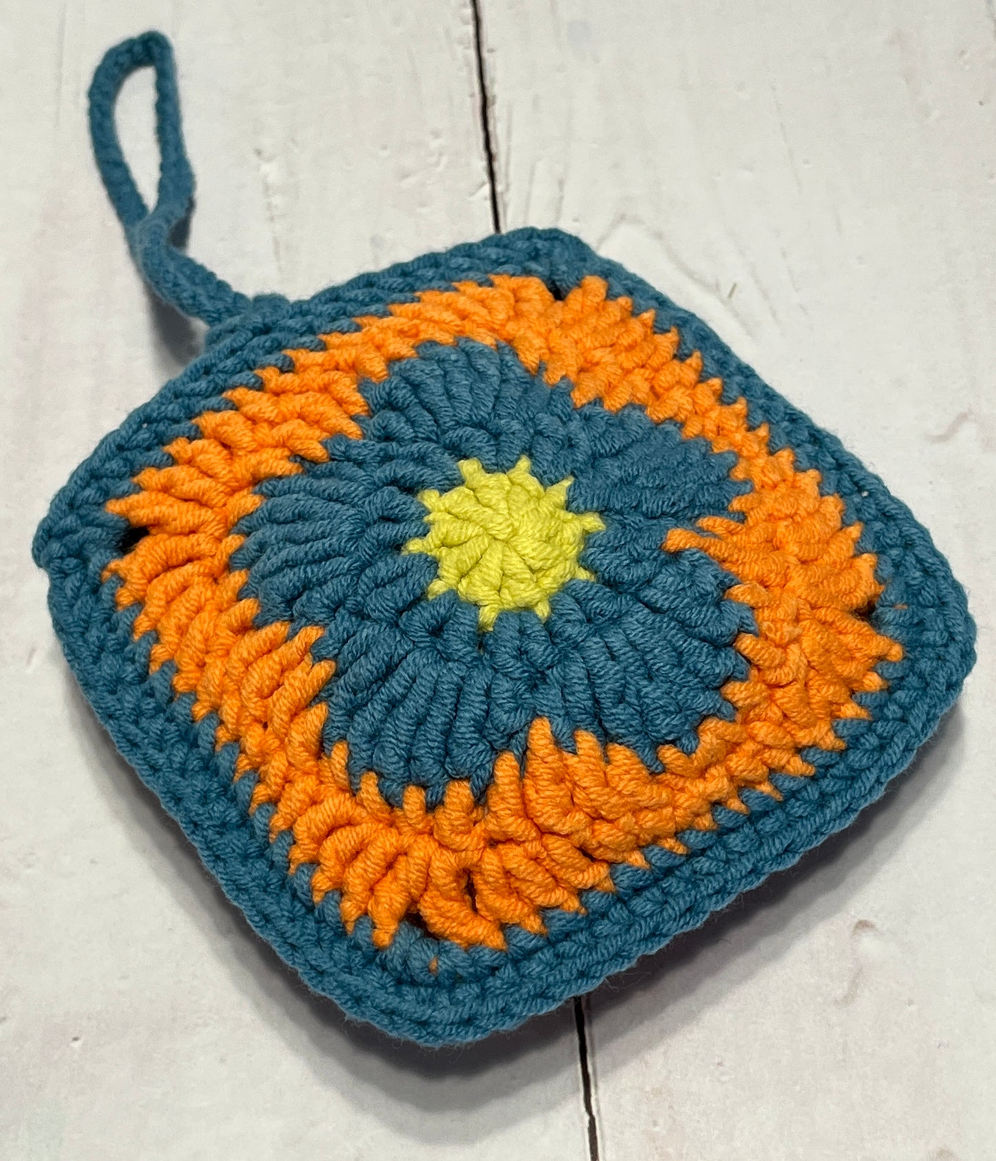 Cute Crochet Flower Headphone Bag, Crochet Phone Bag, Accessory Small Purse,  change pouch, handmade gift
