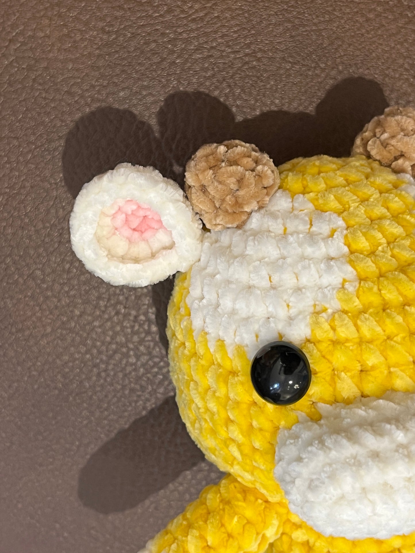 Small Yellow crochet cow, Farm animal toy, Handmade gift