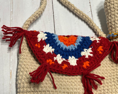 Alpaca crossbody crochet bag, Animal bag, handmade gifts