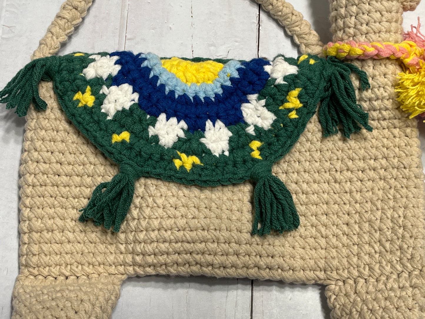 Alpaca crossbody crochet bag, Animal bag, handmade gifts