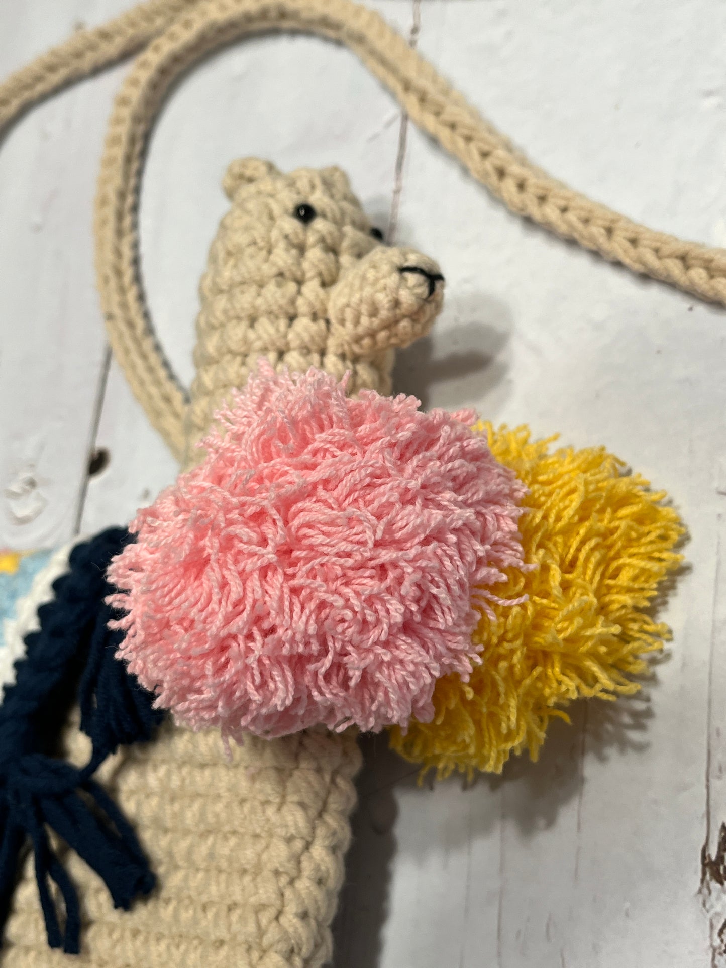Alpaca crossbody crochet bag, Animal bag, handmade gifts