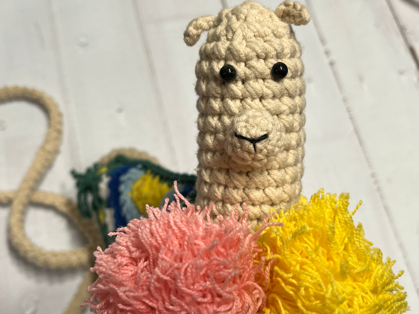 Alpaca crossbody crochet bag, Animal bag, handmade gifts