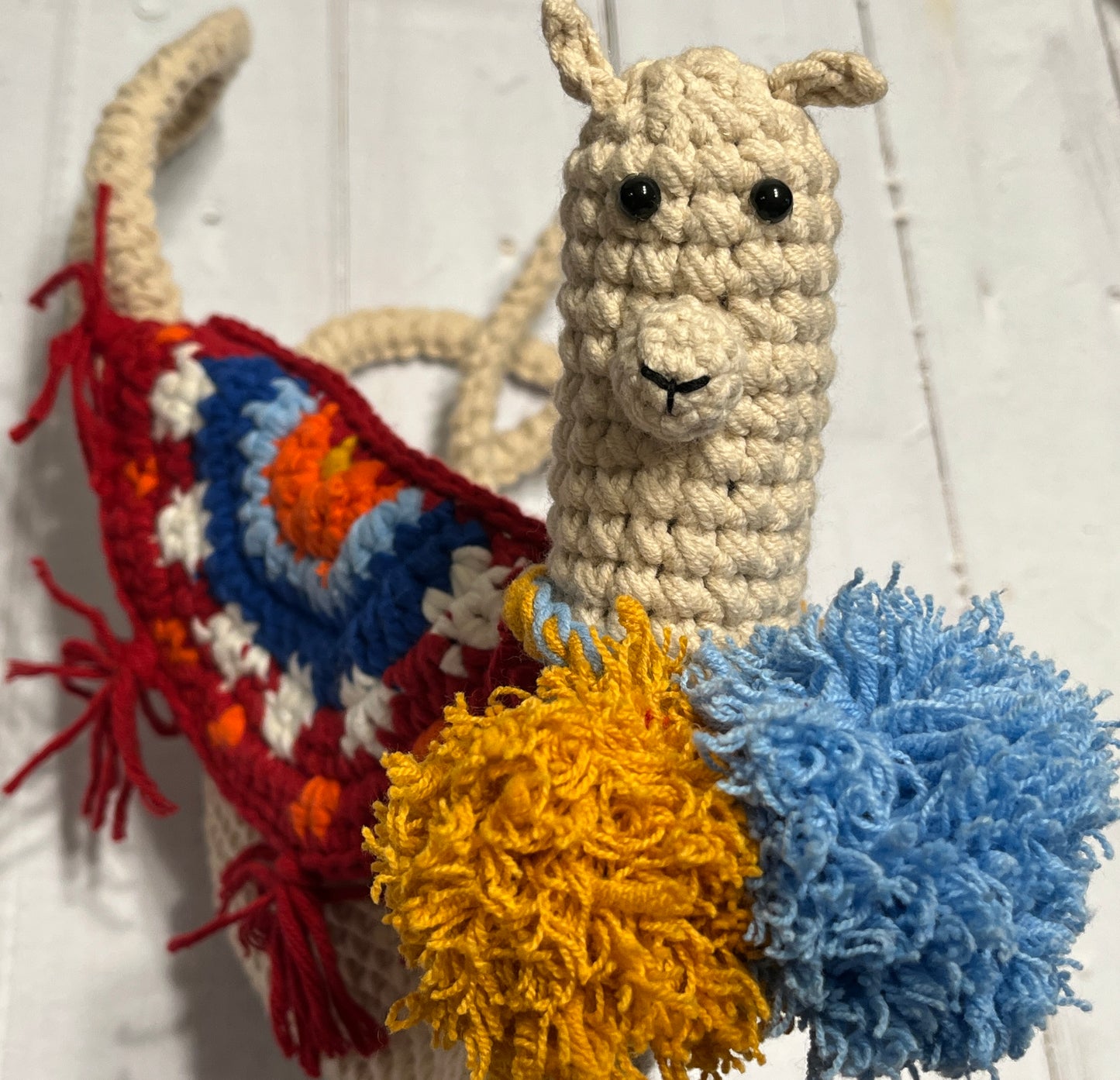 Alpaca crossbody crochet bag, Animal bag, handmade gifts