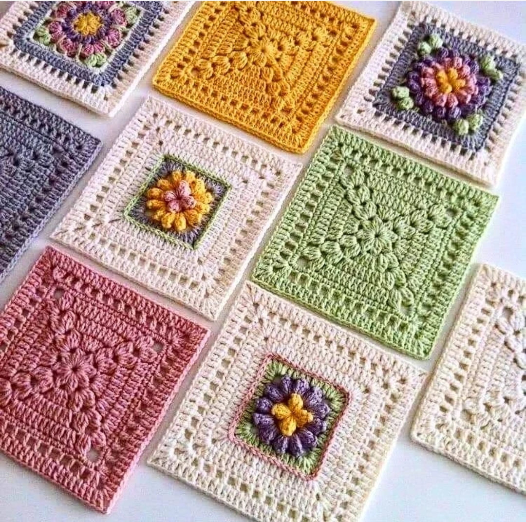 Classic Granny Square Crochet pattern III--Granny square bag--Granny square blanket