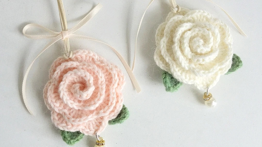 Daisy & Camellia Decor Crochet pattern--bag decor--car decor--home decor