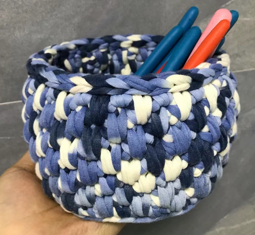 Storage Basket Crochet Pattern---Easy Crochet Pattern Tutorial---Handmade basket---English PDF Pattern---chunky basket pattern