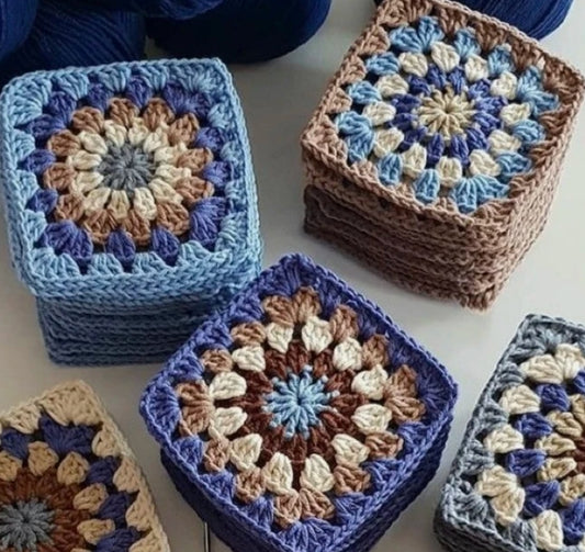 Classic Granny Square Crochet pattern--Granny square bag--Granny square blanket