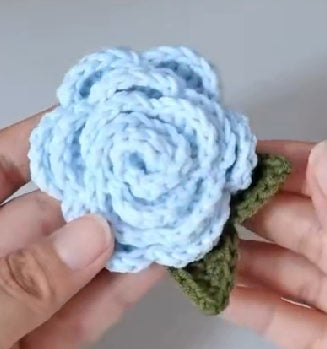 Rose Crochet Pattern-Amigurumi flower crochet pattern-flower crochet pattern-crochet flower keychain