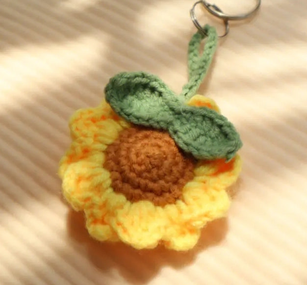 Crocheted Sunflower hanging decor