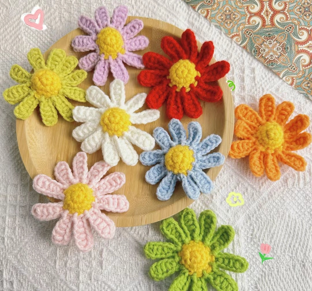 Daisy & Camellia Decor Crochet pattern--bag decor--car decor--home decor