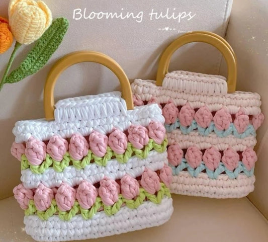 Tulip Bag Crochet pattern---Digital Crochet pattern---Digital PDF file---Instant download pattern---Crochet Pattern Amigurumi