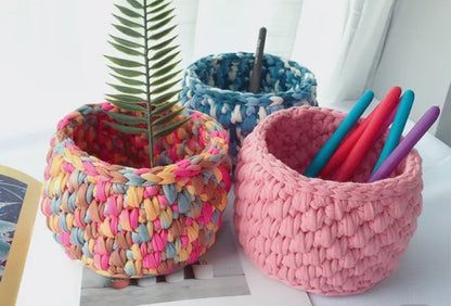 Crocheted Storage Basket, Handmade gift
