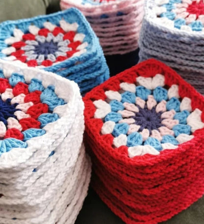 Classic Granny Square Crochet pattern--Granny square bag--Granny square blanket