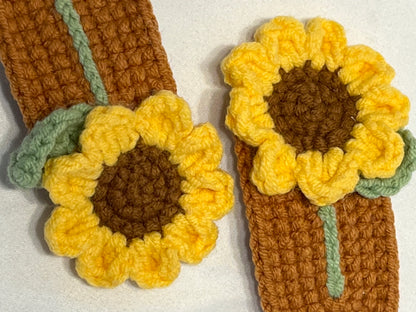 Cute Hair Barrette with Sunflower, Sunflower Hair Clips, Holiday Hair Clips, Handmade Crocheted Sunflower Hair Clip, Unique Hair Clips for Her, Sunflower lovers