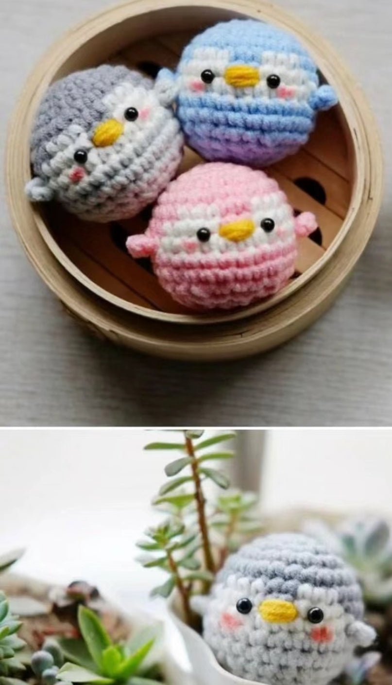 Cute Penguin car hanging, Penguin crochet Keychain, handmade gift