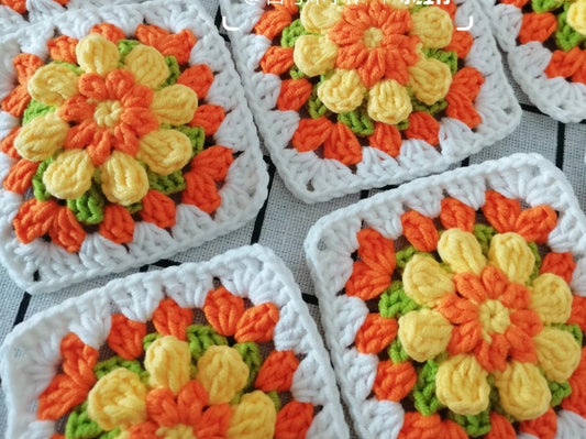 3D Granny Square Crochet pattern--Granny square bag