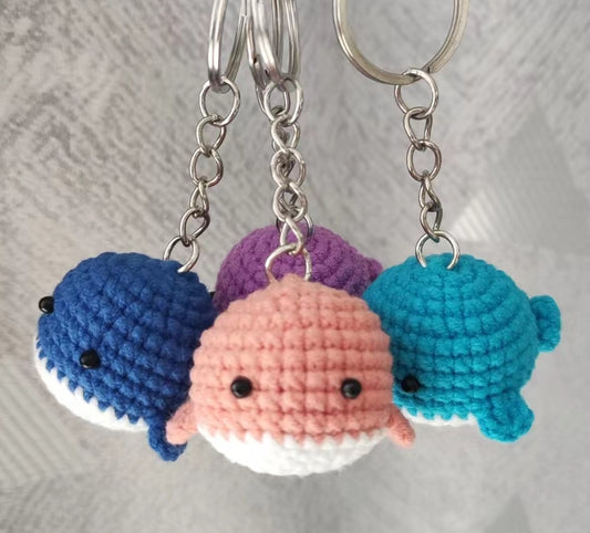 Cute Whale car hanging, Whale crochet Keychain, handmade gift