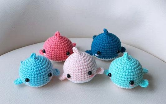 Whale Crochet Pattern--Amigurumi whale crochet pattern--beginner crochet tutorial--sea animals pattern--crochet animal plush pattern