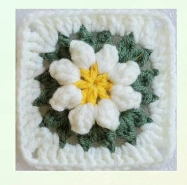 Daisy Granny Square Crochet Pattern-crochet pattern for bag-crochet pattern for beginner-3D Flower Crochet pattern-crochet blanket pattern
