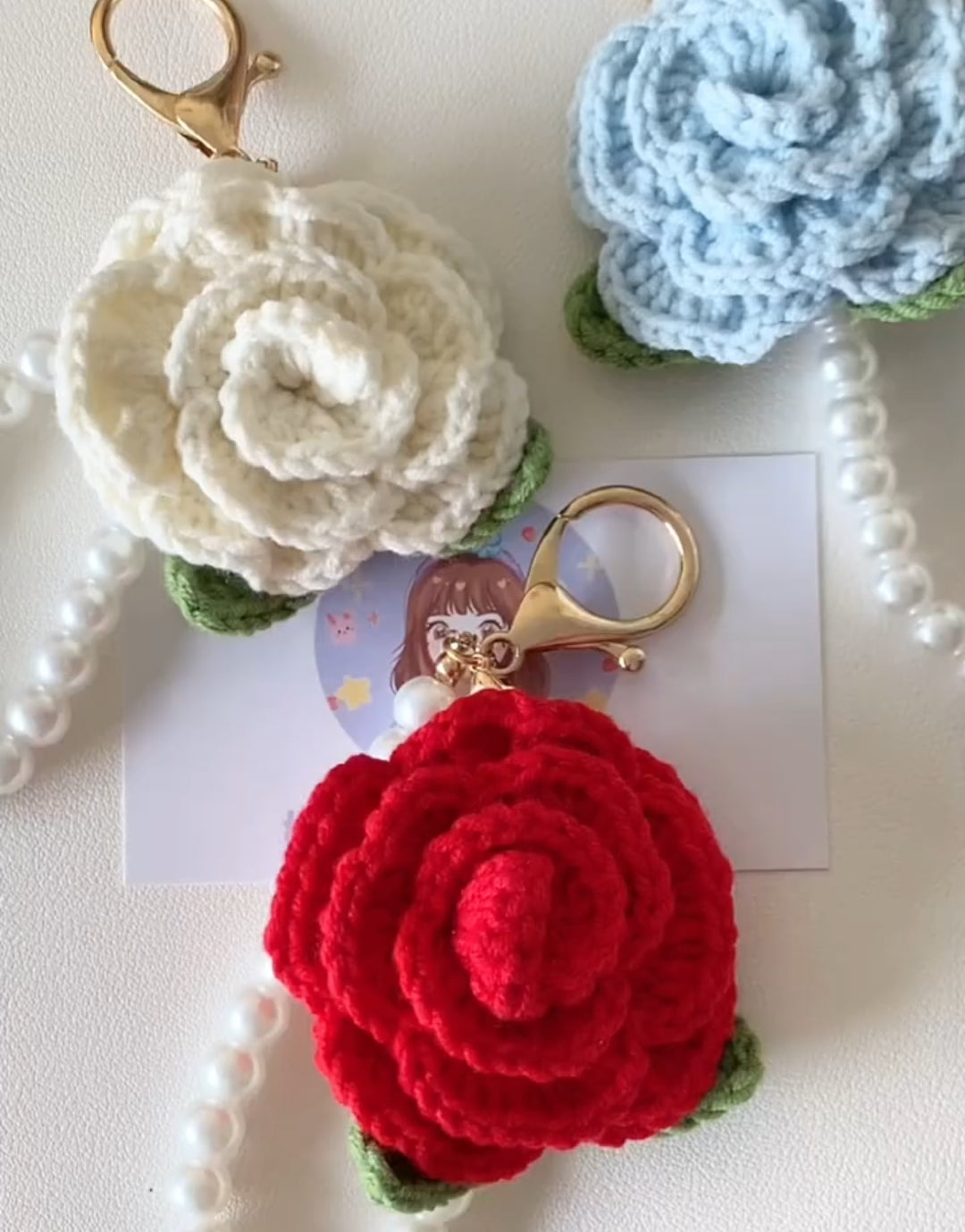 Daisy & Camellia Decor Crochet pattern--bag decor--car decor--home decor