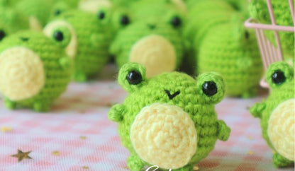 Crochet Frog Car Mirror Hanging, Car Accessories, car crochet animal, car mirror hanging,  car decor