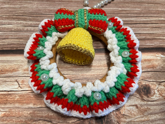 Christmas crochet hanger, Christmas crochet wreath, crochet Christmas Decorations, Christmas gifts