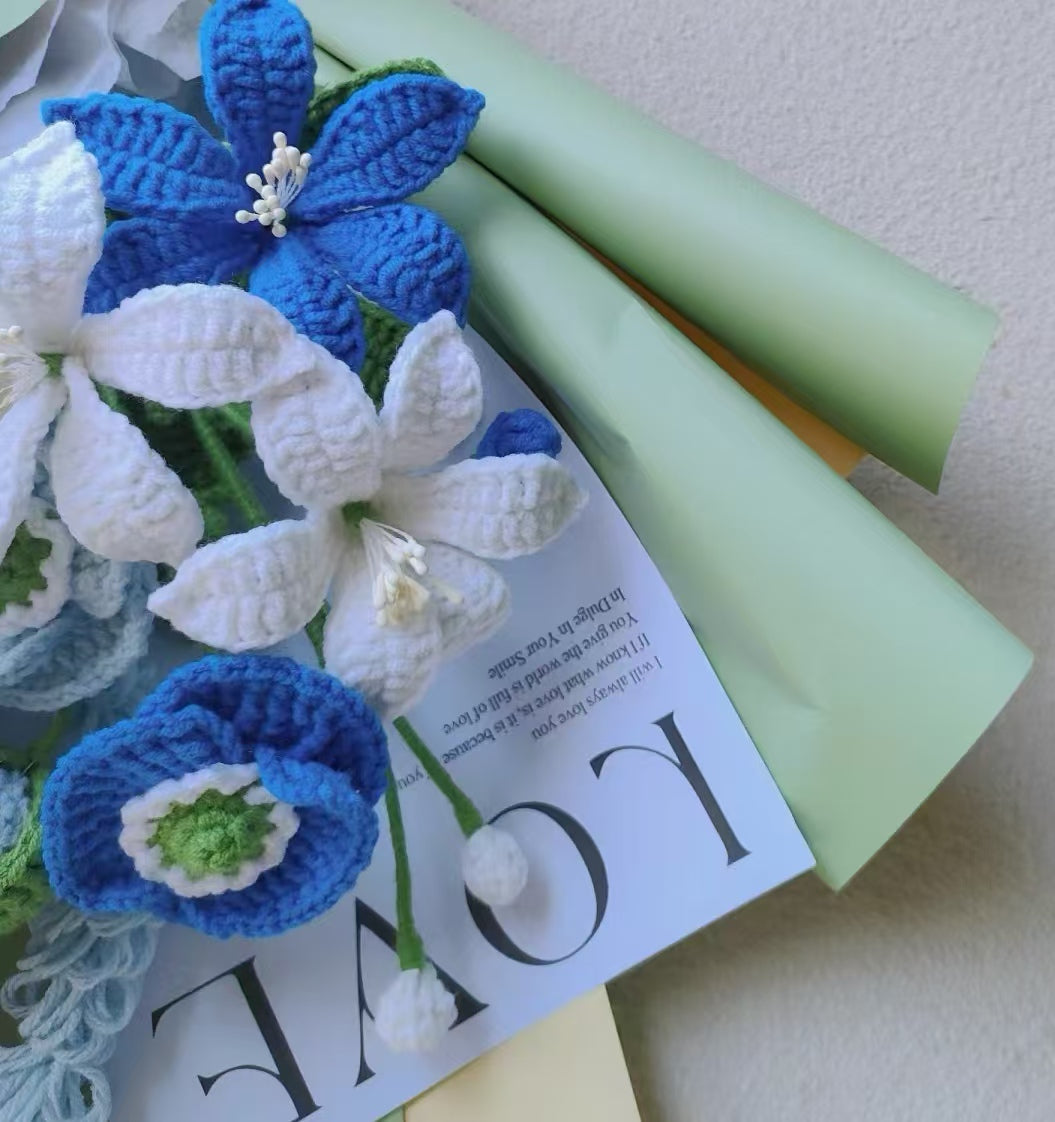 Crochet Flowers Bouquet, Handmade Gift, Papaver rhoeas, Lavender, Christmas gift, Home Decor, Finished Product, Birthday, Girlfriend, Mom, Grandma, Gift For Her, Graduation