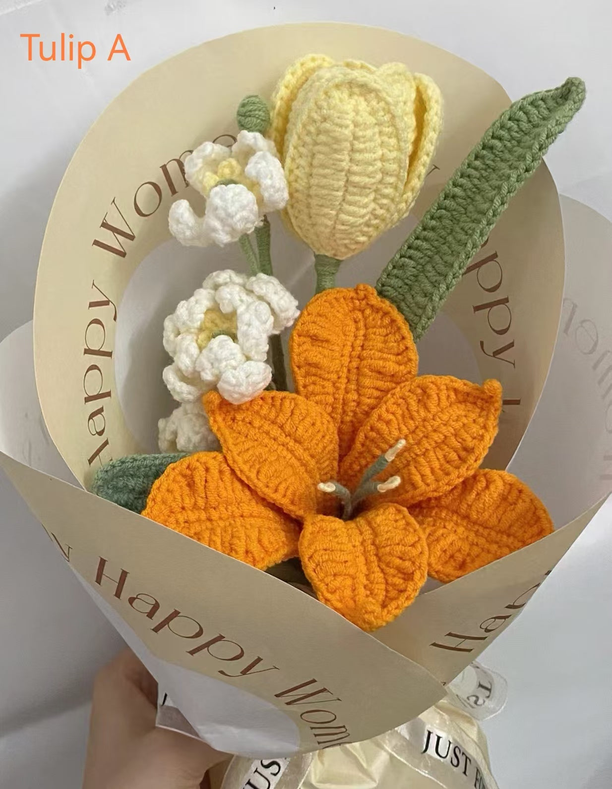 Crochet Flowers Bouquet, Handmade Gift, Tulip, Lily of the valley, Rose, Christmas gift, Home Decor, Finished Product, Birthday, Girlfriend, Mom, Grandma, Gift For Her, Graduation