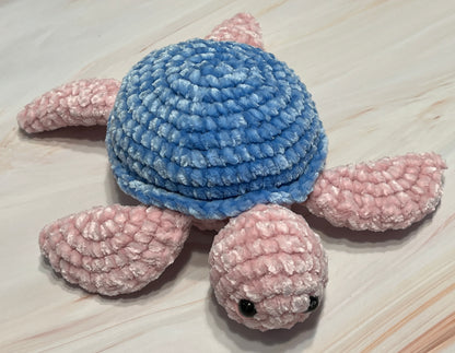 Crochet Sea Turtle Plushie, Crochet Animal toy, Handmade gift